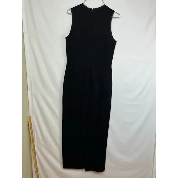 Andrea Jovine Women's Size Med Black 100% Wool Sleeveless Maxi Dress